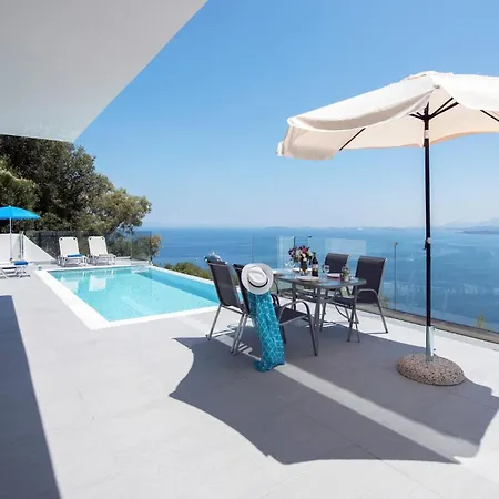 Villa Astounding Corfu 2 Bedrooms Clara Wonderful Sea Mountain Views Pirgi *